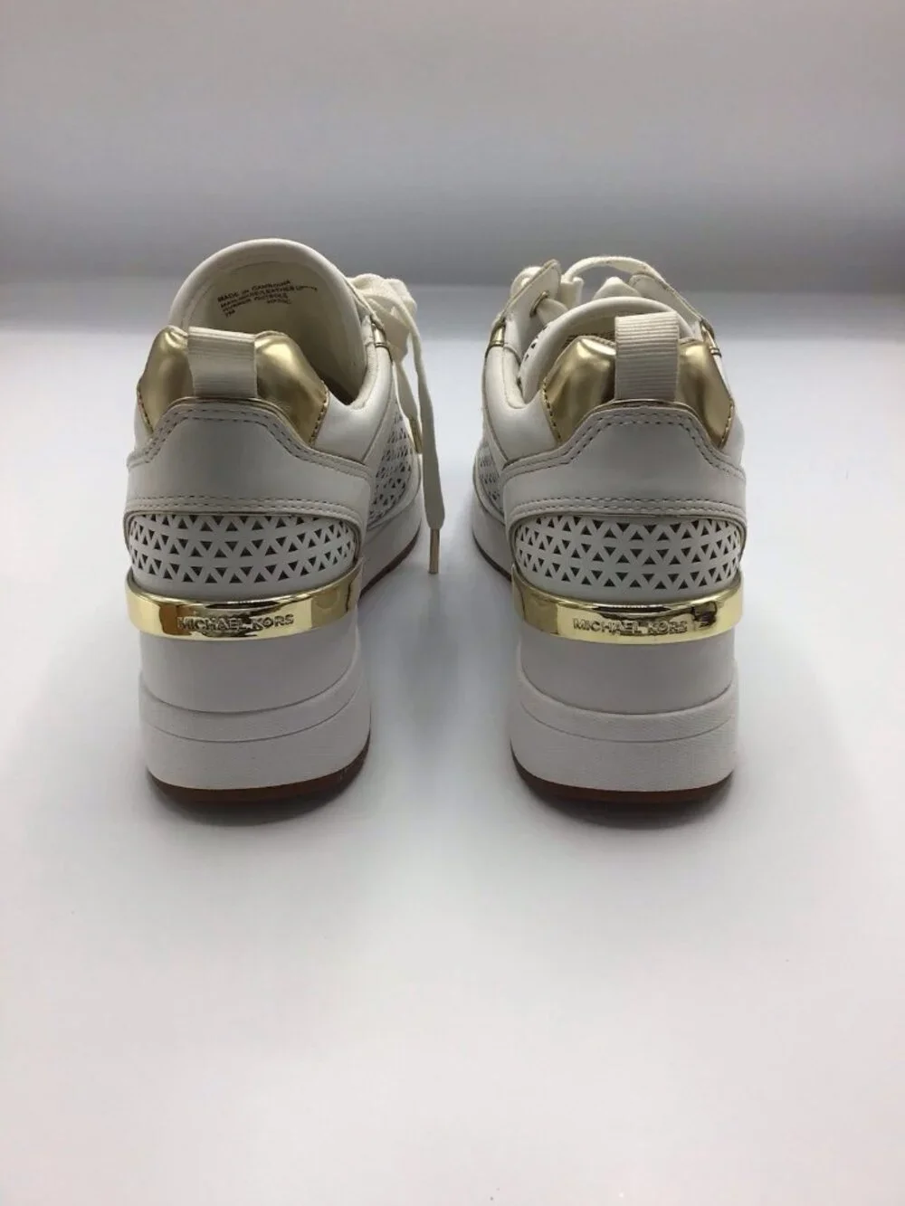MICHAEL KORS WOMEN'S WEDGE PLATFORM TRAINER SNEAKERS SIZE 7M NEW